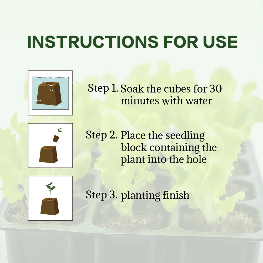 80Pc/box Tall Coco Grow Blocks Greenhouse Gardening Soilless Cultivation Compression Base plants Growing Flower Pots