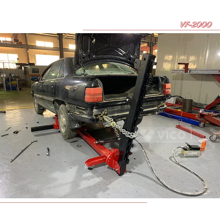 VICO 3.5 Ton Tension Car Frame Puller, Body Repair Equipment with Swivel Post, Hydraulic Foot Pump and Pulling Clamp Set #VF2000