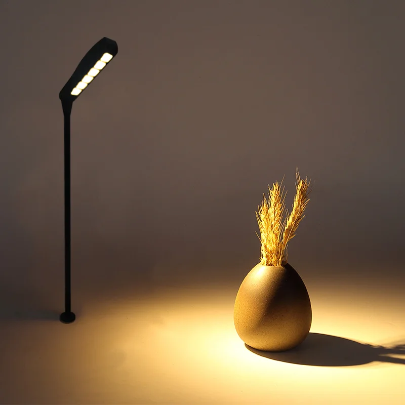 Good quality led mini standing spotlight 6*1w black jewelry furniture led display case light