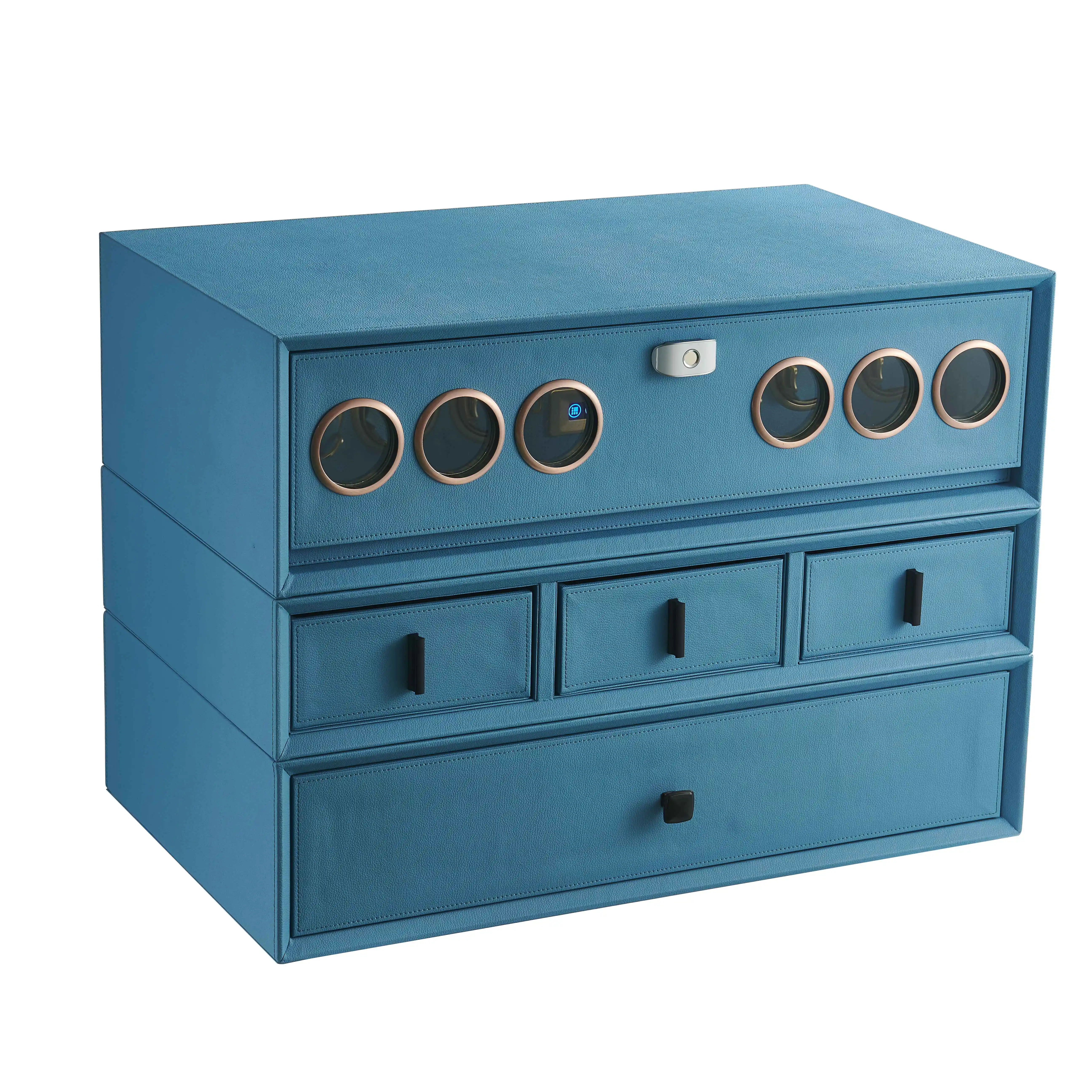 Smart Fingerprint Lock Watch Winder Safe Box with Indicator Light