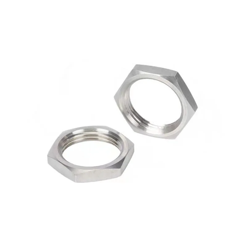 Manufacturer low price 304 stainless steel hexagonal thin nuts chamfered hex thin nuts
