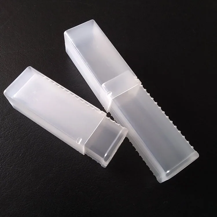 Transparent plastic square telescopic pack tube for CNC end mill tool packing