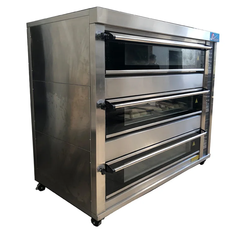 Bakery Equipment Haidier 3 Floor 15 Tray Electric Deck Oven Industry Bread Oven