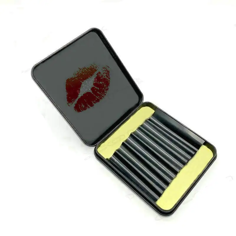 OEM/ODM Hinged Recyclable Tin Box with Metal Holder for 6 Packs Cigarettes Pre-rolls Tobacco Metal Packaging