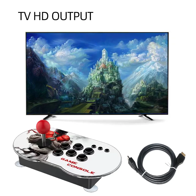 New M9 Double rocker HD 4K arcade controller Joystick Mini Arcade TV game console Retro video game console for PS gift