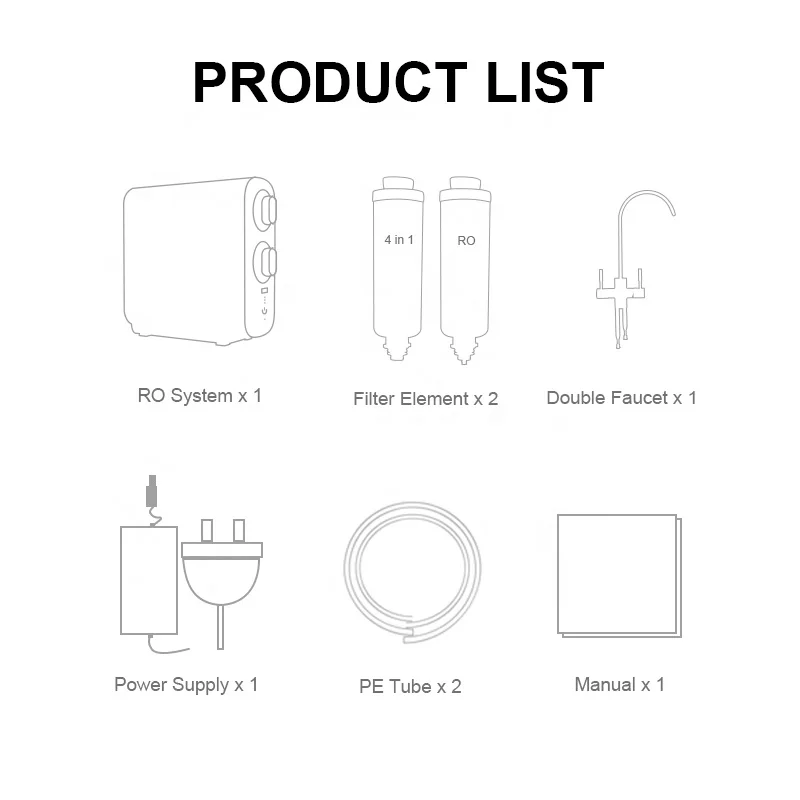 
Nobana 5 Stages Home Use Pure RO Water Filter Dispenser 