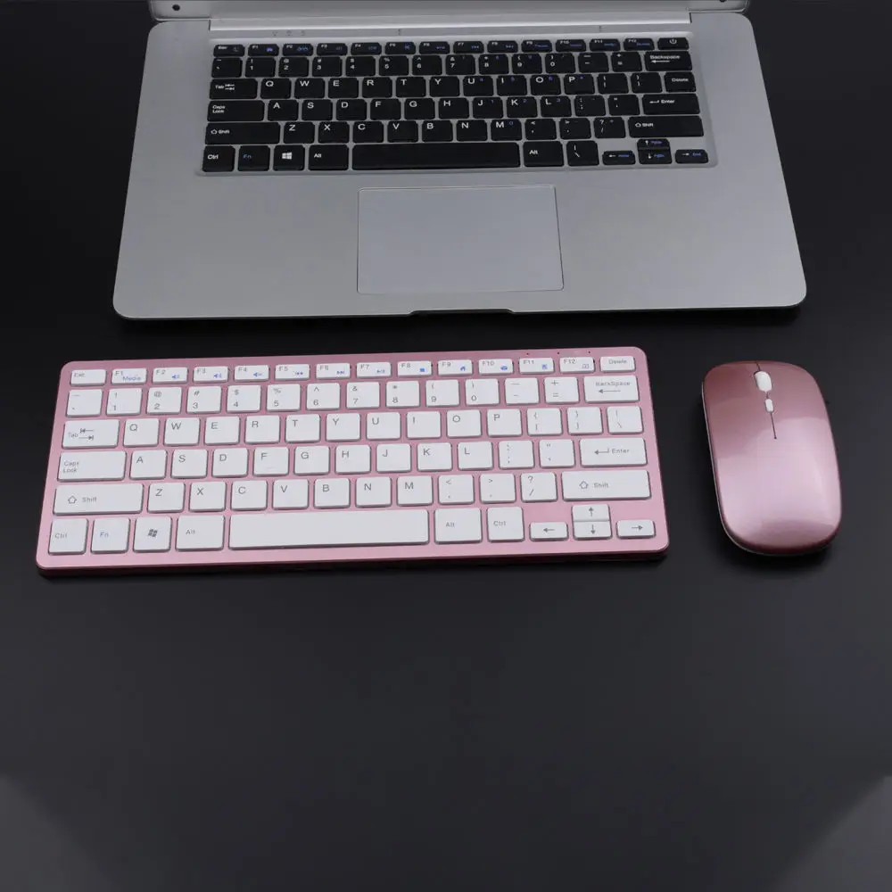 Ultra Slim Type C Port Rechargeable Dual-Mode Wireless Keyboard and Mouse Combo 2.4G+BT3.0+bt5.2 Wireless Keyboard Mouse Set