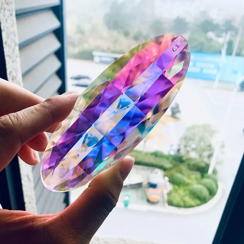 120mm Rainbow Crystal Drop Prism Suncatcher AB-Color Window Hanging Pendant Ornament Chandelier Parts DIY Home Wedding Decor