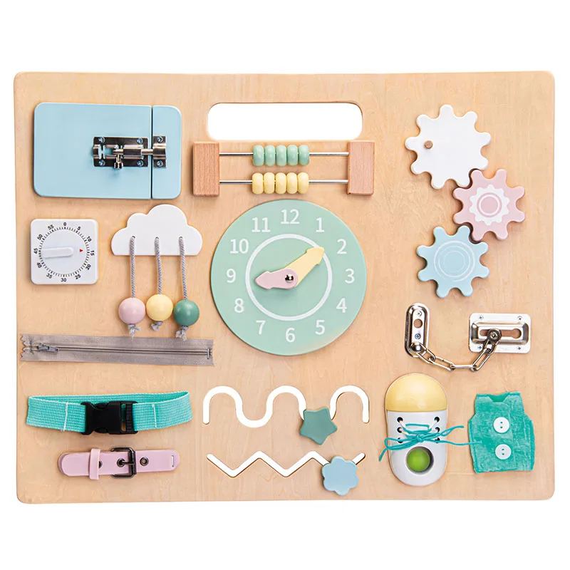 Phoohi kids wooden busy board game toy montessori education toy baby Sensory Training Board toy