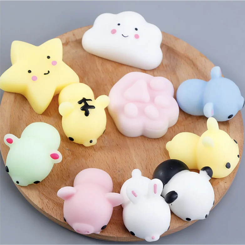  Act раньше мини ТПР мягкие кавайные игрушки-сквиши Mochi блестящие игрушки животные