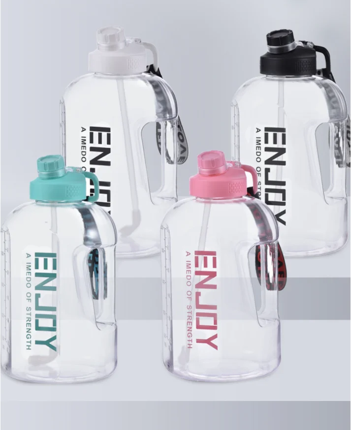 2.2 L New Design Durable BPA-free Plastic Water Bottles Gallon Motivational Sports Gym Water Bottle With Handle