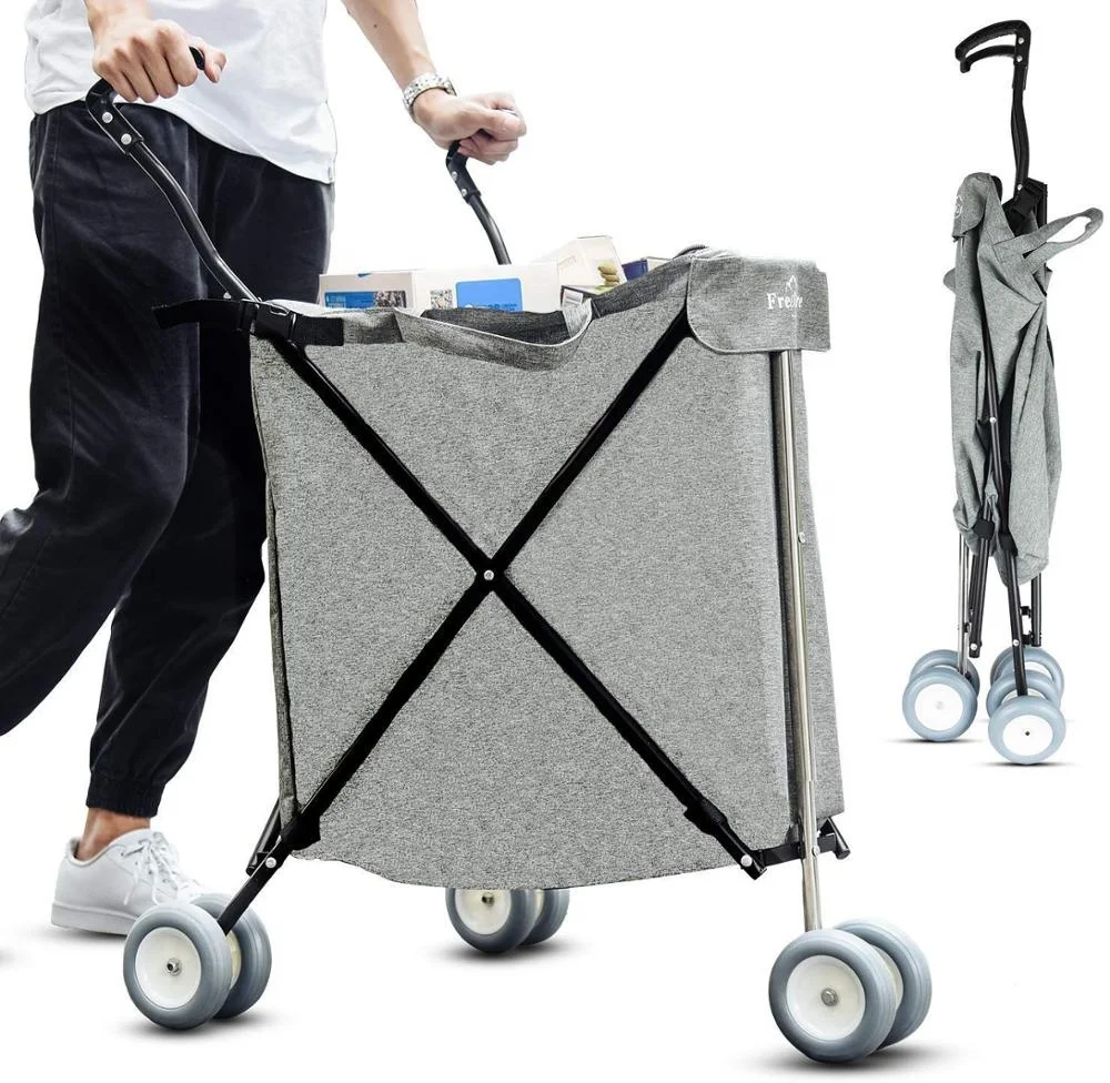 Portable Shopping Cart and Transit Utility trolley   with removable bag Water-Resistant Heavy-Duty Canvas with Cover