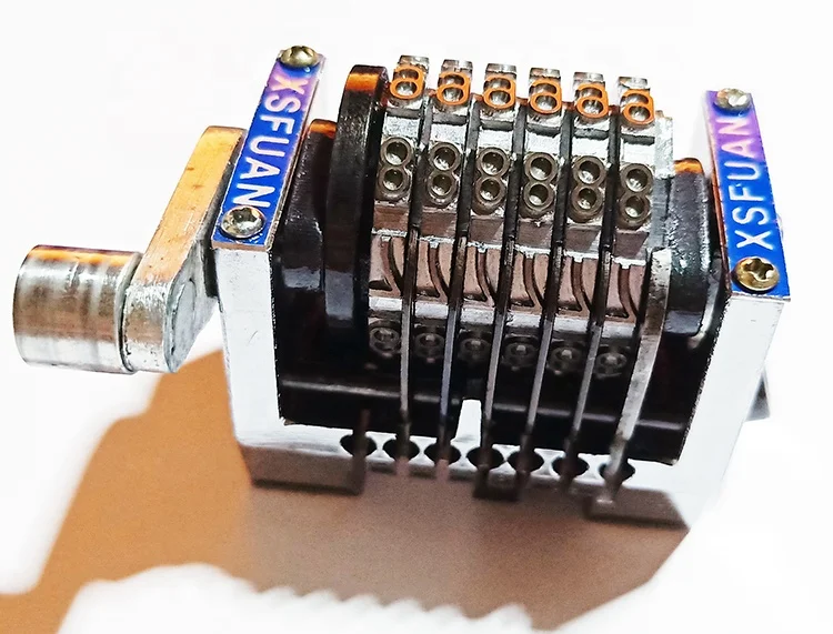 6 digit printing machine numbering box-straight