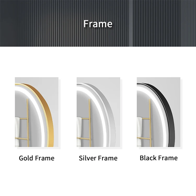 Factory Wholesale Price Modern Illuminated Round Wall Bathroom Led Mirror Smart Wall Mirror Hotel Led smart Mirrors