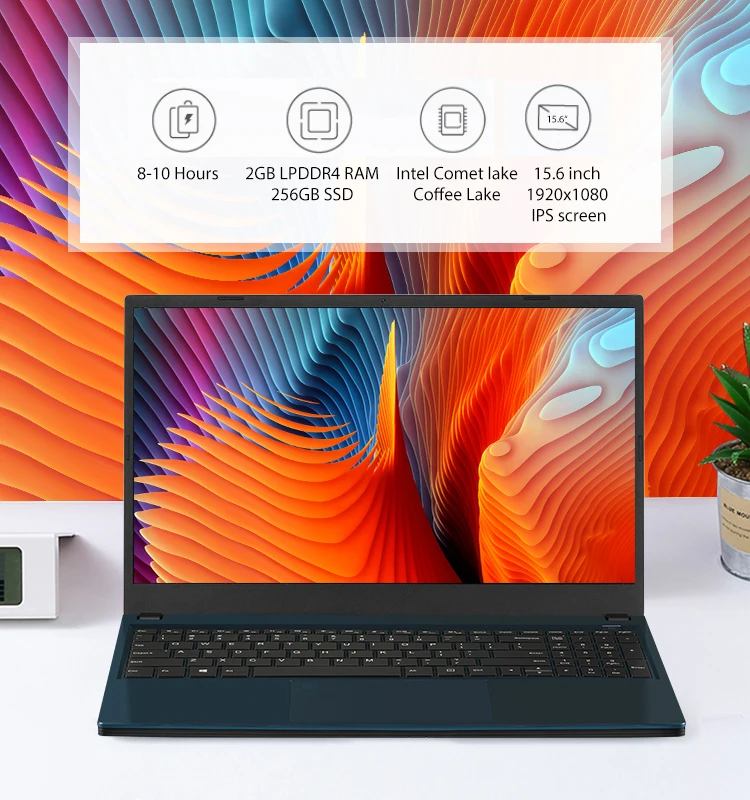  Ноутбук Topjoy 15 6 дюйма Corei7 10-го поколения Win 10 Ram 8gb Ddr4 Labtop ноутбук из