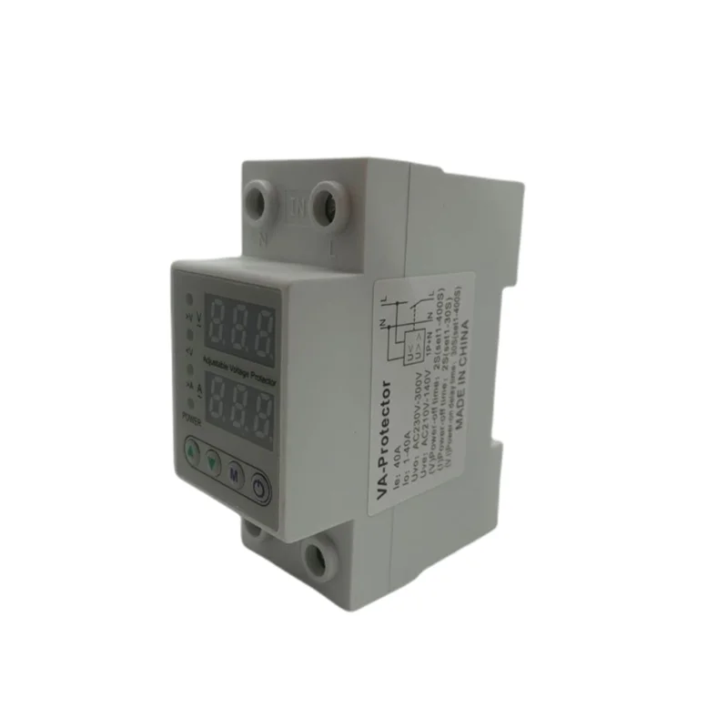 Горячая Распродажа однофазный 40/63A DIN rail предохранитель ток протектор AC 220 В бытовой электрический