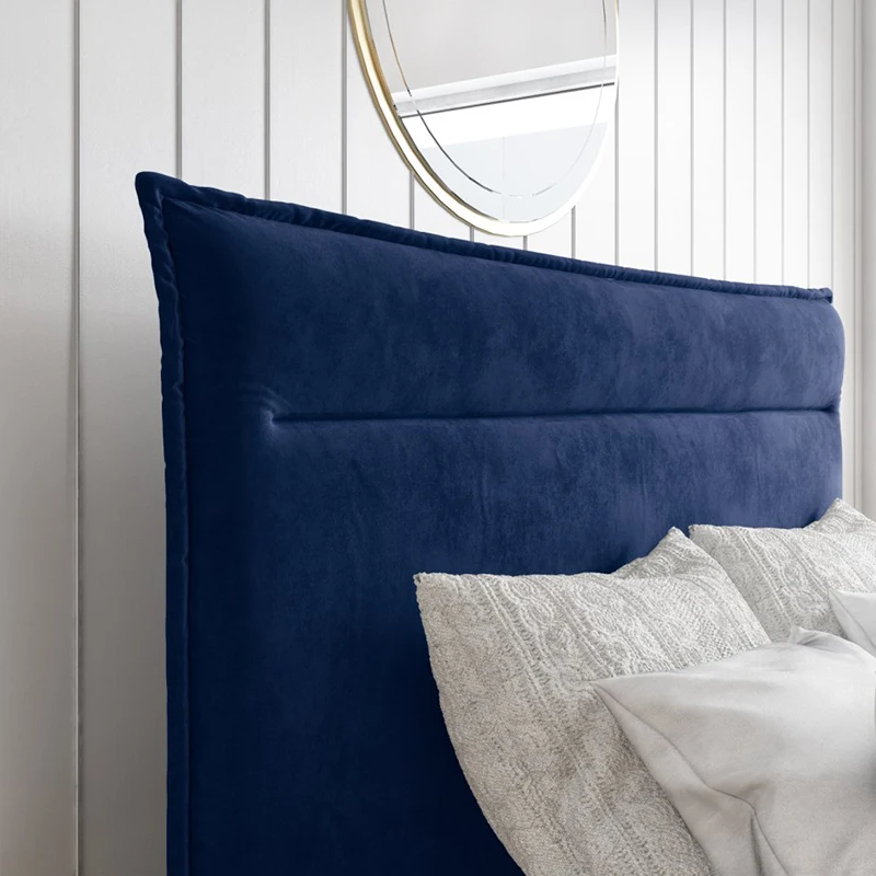 Modern style Luxury upholstered fabric king queen size headboard bedroom funiture design Gas lift double bed