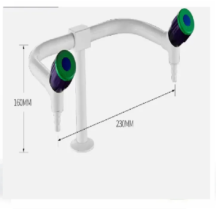 Double Outlet/way Water Faucet Modern School Furniture School Science Hot Cold Mixer Laboratory Furniture School Bench 1set