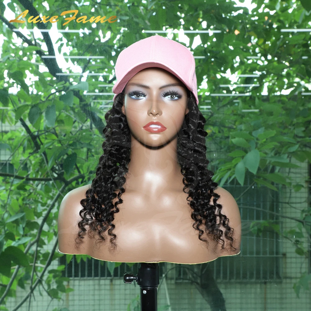 Wholesale Brazilan Human Hair Cap Wig Natural Brazilian Virgin Hat Wigs With Baseball For Black