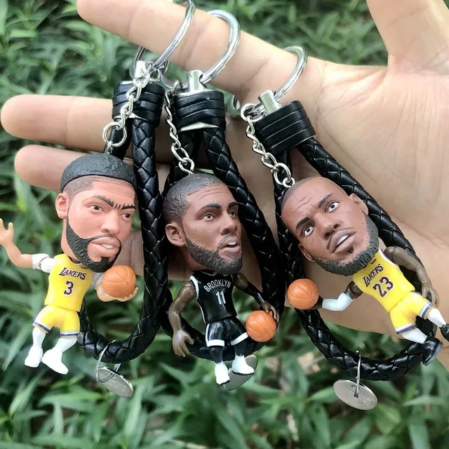 Keychain PVC Figures James Curry Durant Harden Irving basketball Pendant Collect action figures toys Car Key Chain