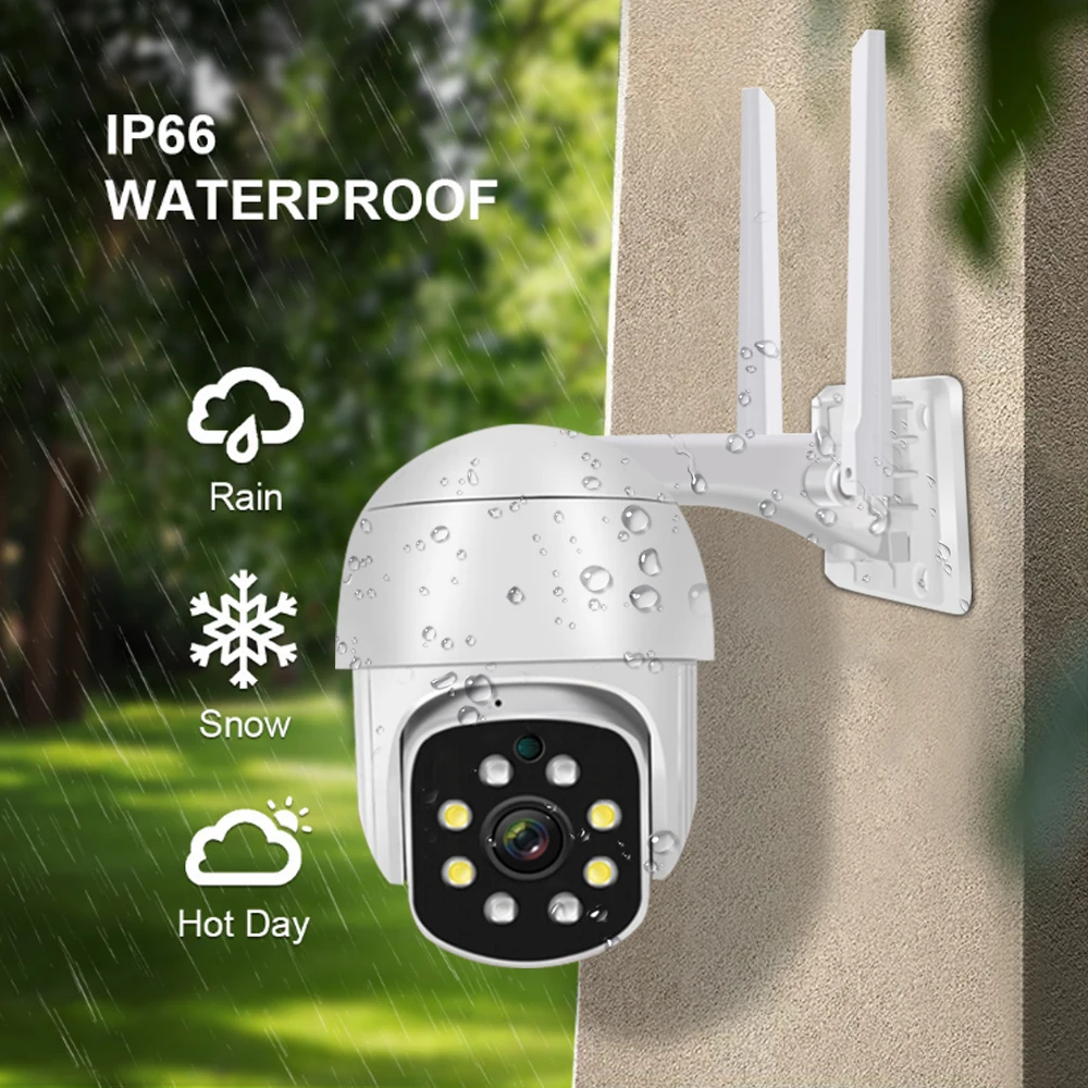 Wifi IP PTZ Camera Mini Smart Home 360 Auto Tracking Wifi Cameras Outdoor Speed Dome Video Surveillance Cam