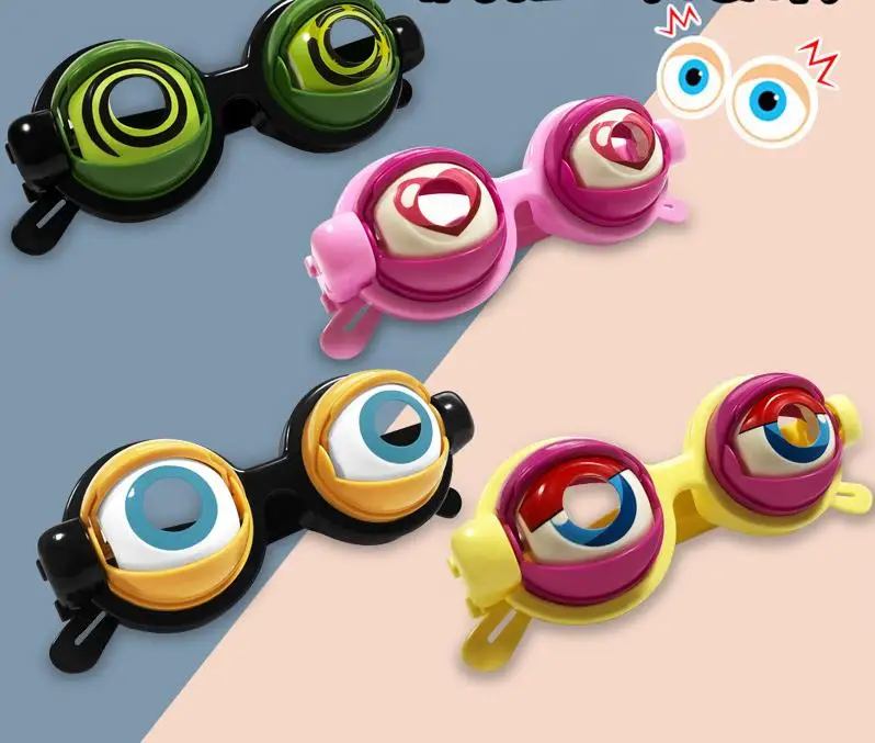 Spoof toys Cartoon Funny gag Toy Halloween Decoration Creative Glasses Crazy Glasses