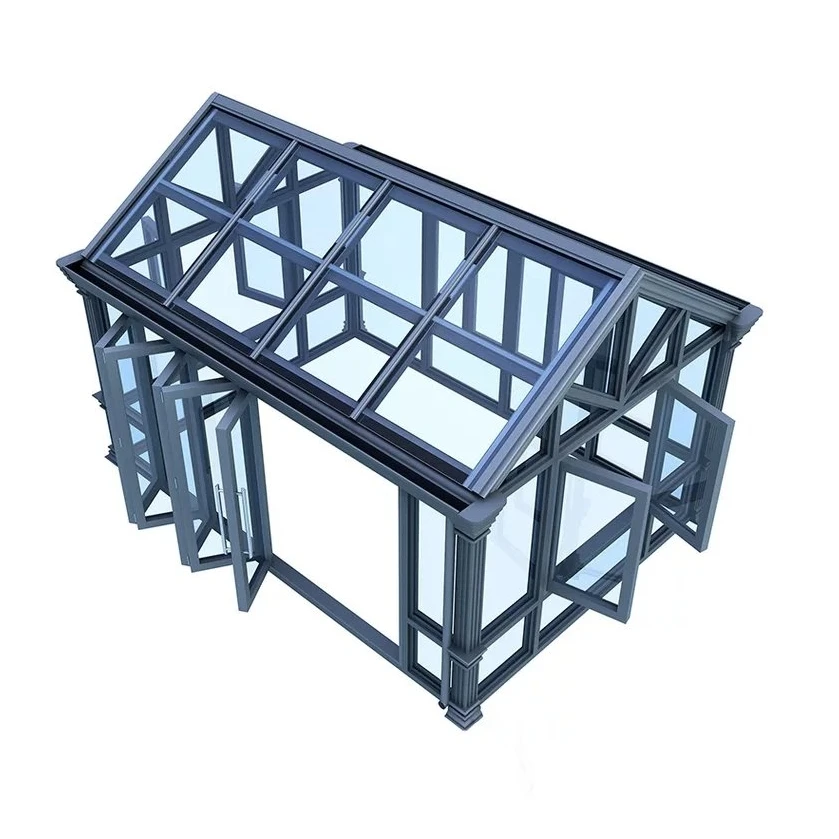 Sun protection sheet for house Conservatory customized Greenhouse Triangle roof sunrooms with sliding windows