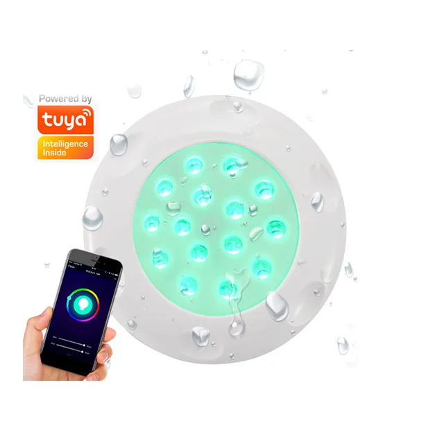 Одобрено CE, постоянный ток, 12 Вольт, заполненный смолой умный светодиодный подводный светильник для бассейна 7 Вт, 9 Вт, RGB