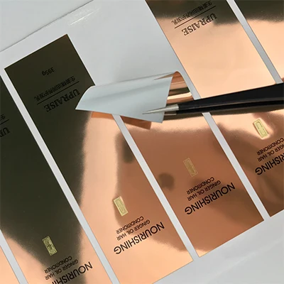 Waterproof Cosmetic Perfume Sticker Luxury Cosmetic Sticker Luxury Perfume Label Luxury Make Up Sticker PET Glossy Silver Label