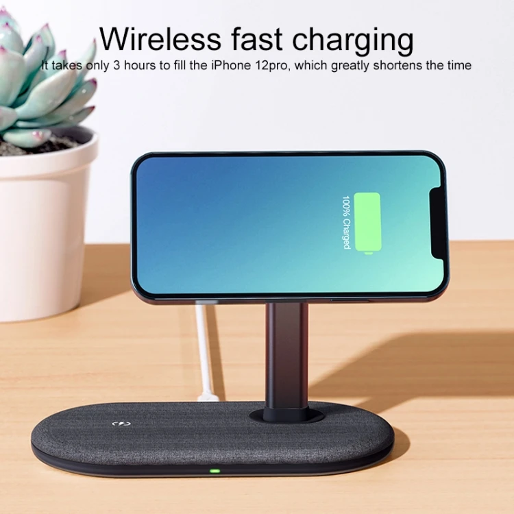 Original MOMAX UD20 Q.MAG DUAL 360 Degrees Rotatation 15W Dual Magnetic Wireless Fast Charging Charger