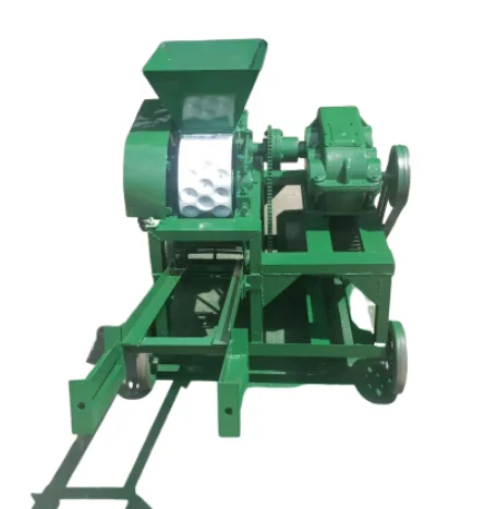 Coal charcoal briquette ball maker hydraulic double roller strong ball press dry and wet desulfurization gypsum pressing machine