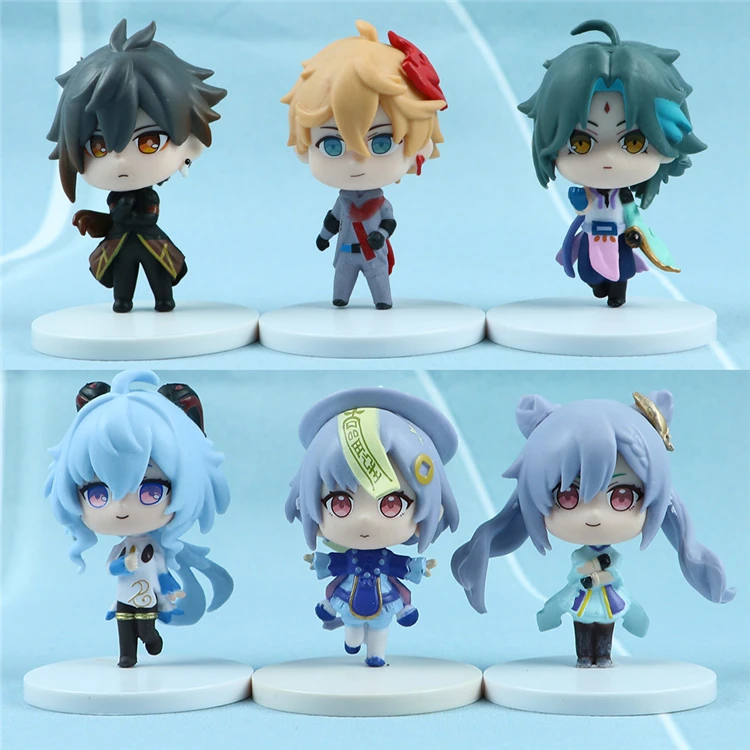 Custom Anime Toys Figures Genshin Impact Rgb Morax Keqing Anime-Figure Small Anime Figures
