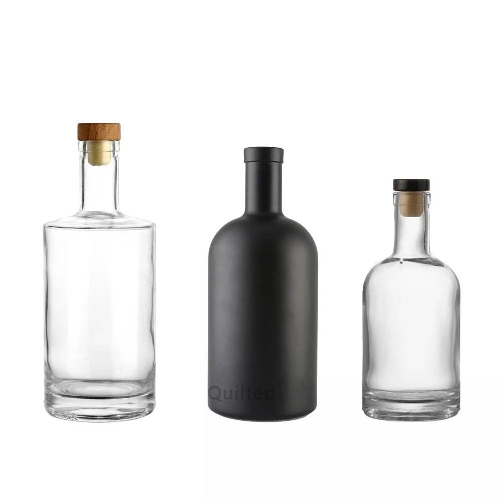 750 ml 700 ml DECANTER round shape spirits liquor 700ml 750ml gin glass bottles with cork