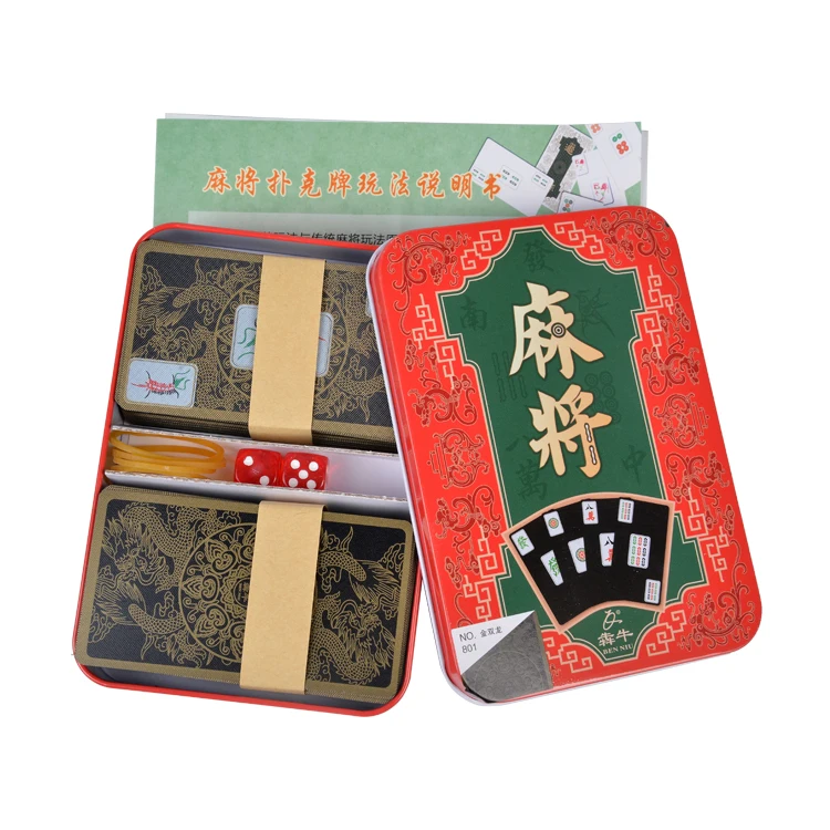 
High Quality PVC Mahjong Pattern Games Playing Cards 