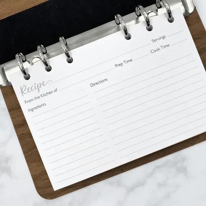 Custom Cover Wood Recipe Printing Note Book Blank Card Holder Binder Notebook To Write In Your Own For Cake Recipes