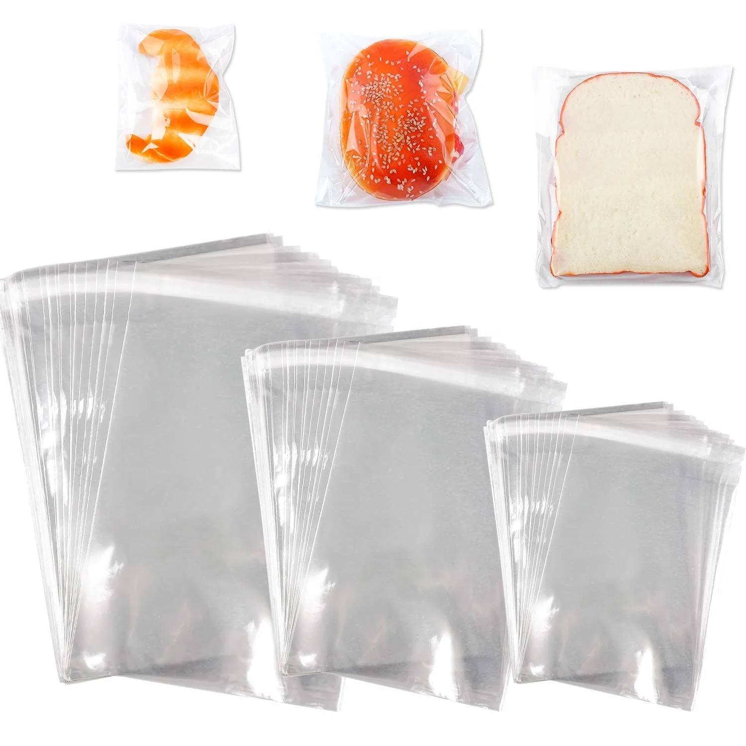 Clear Resealable Self Adhesive Bag Plastic Cellophane Bags Packing Clothing Bags