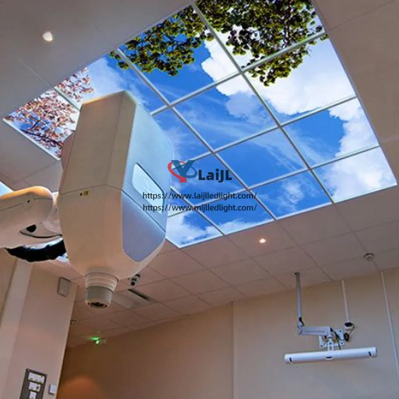 Jiaxing factory Cheap 600*600 603*603 2x2ft Sky Ceiling Light Panel Panel Light Cloud Sky Led Skylight Panel Ceiling