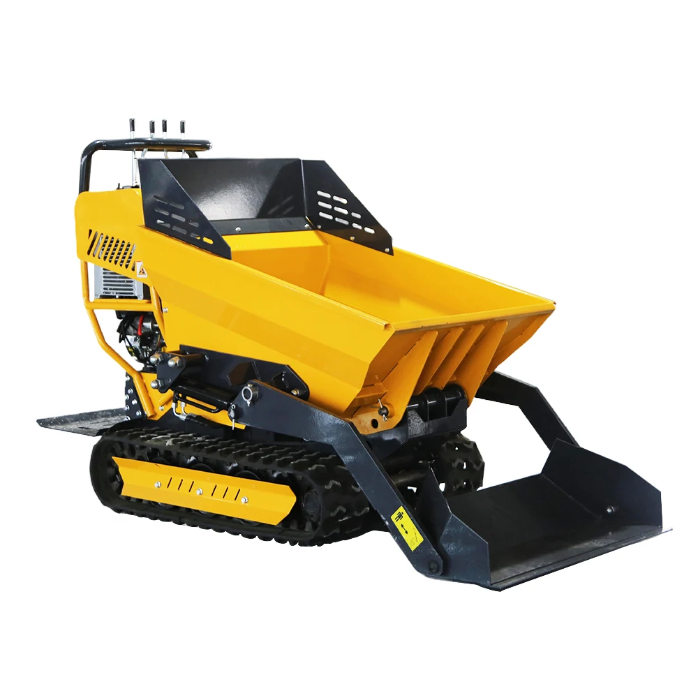 Automatic Manual Mini Tracked Dumper Hydraulic Diesel Dump Transporter Multifunctional Crawler Mini Dumper Tipper Truck
