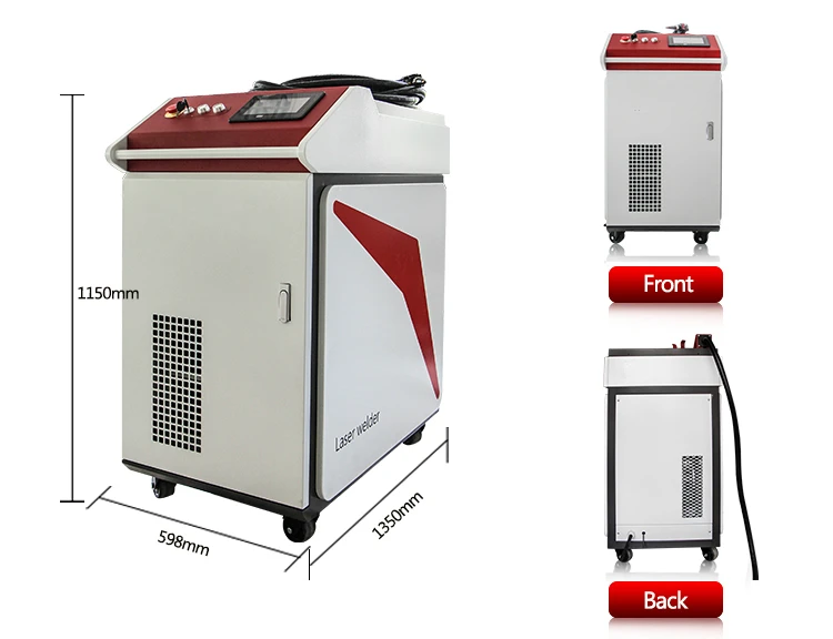 2000W Welding Machine Fiber Laser Welder Handheld Metal Max Copper Steel  Building