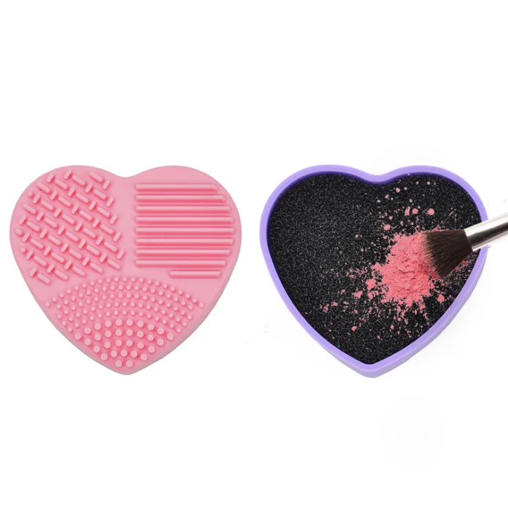  2021Silicone Brush Cleaner Mat Washing Tools for Cosmetic Make up Eyebrow Brushes Cleaning Pad Scrubber Board Makeup Clean