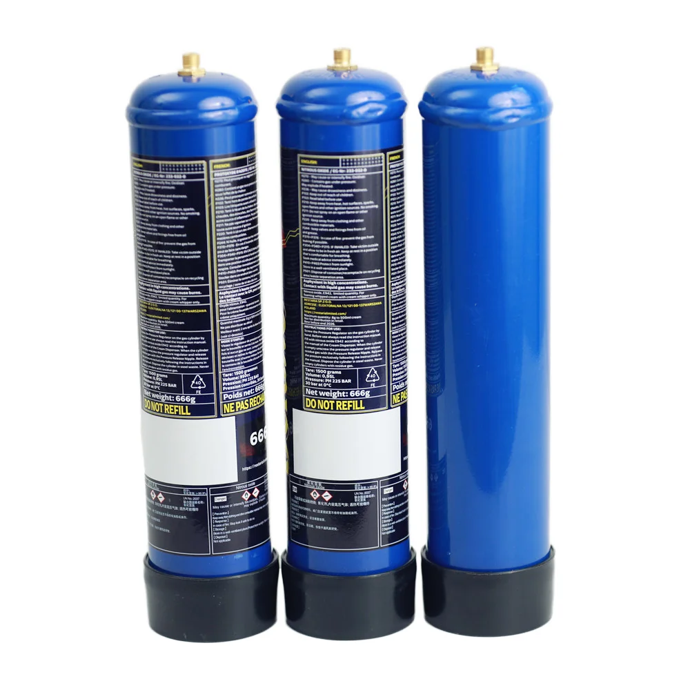 Wholesale  640g whipping cream Gas 110bar Food Grade Cream Chargers Fast Whipped Cream Whipper Dessert Aluminium Sweet Treats