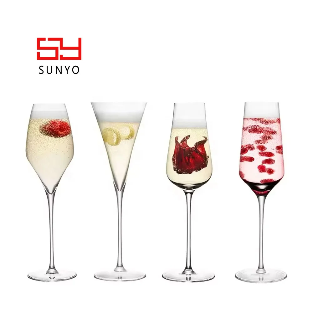 Wedding Custom Crystal Champagne Flute16oz Lead Free Glass Transparent Moet Chandon Champagne Glass