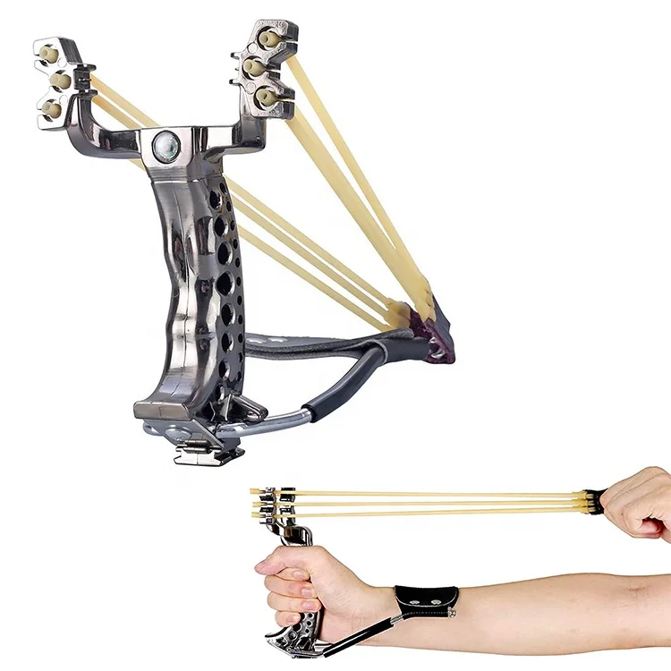 
New arrival 2 sets of rubber bands Bands Slingshot Catapult Outdoor Games Powerful Hunting Bow Heavy Duty Adjustable Wrist Brace 