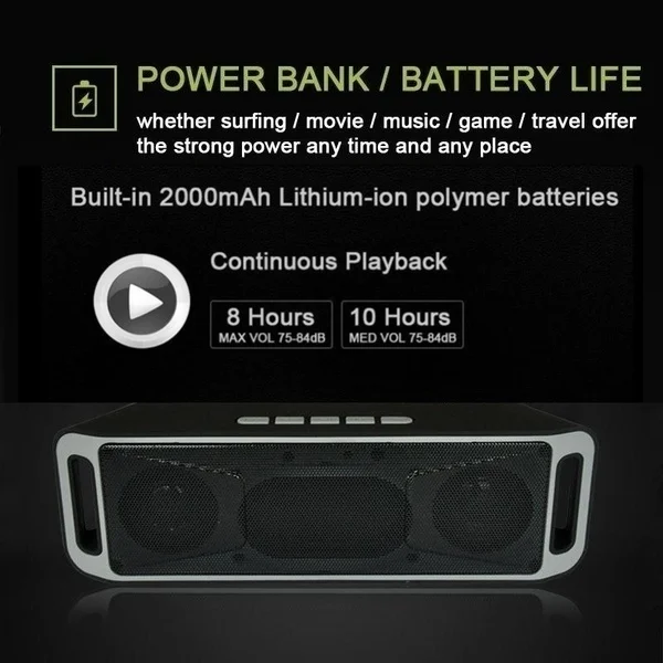 Dropshipping products 2023 hot selling SC208 vintage Mini speaker Portable Wireless BT Speakers with FM Radio TF Mic USB AUX