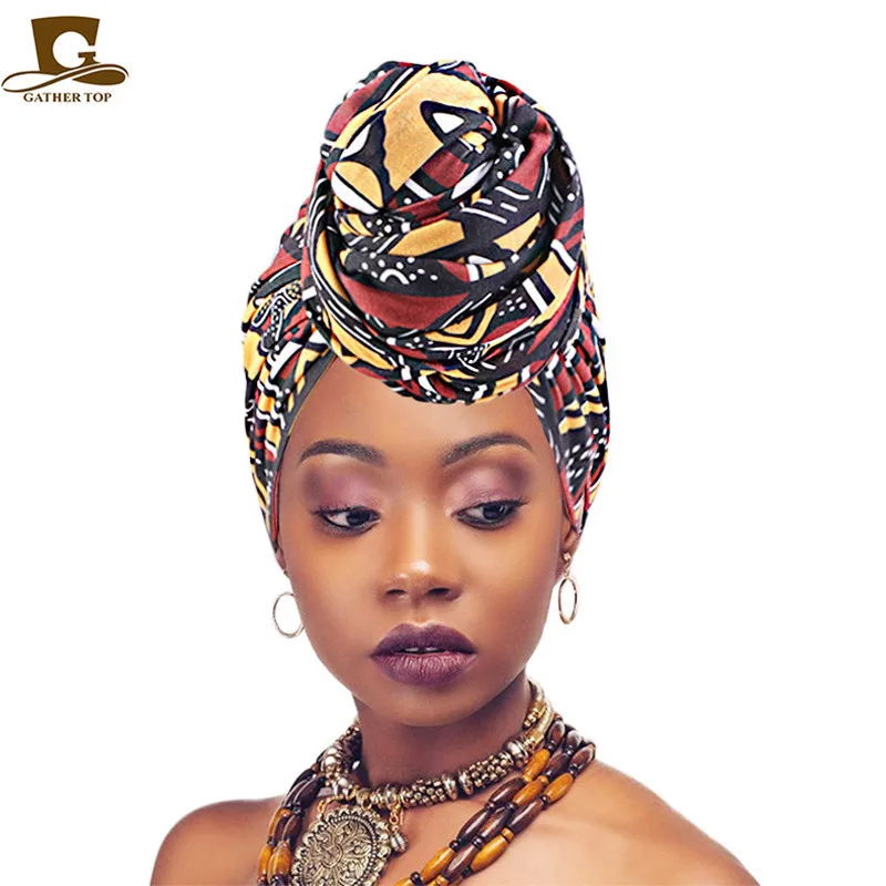 juding on ethnic print cotton scarves Wrap and knot turban hats exclusively for the WJ-27