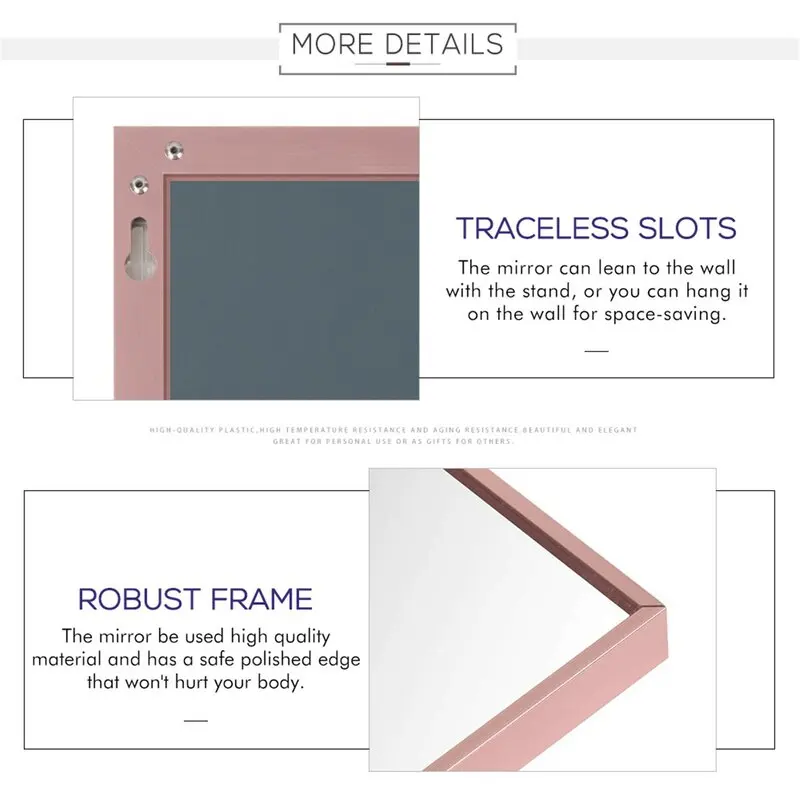 Полноразмерное зеркало с большим зеркальным корпусом, стеклянное настенное зеркало с подсветкой