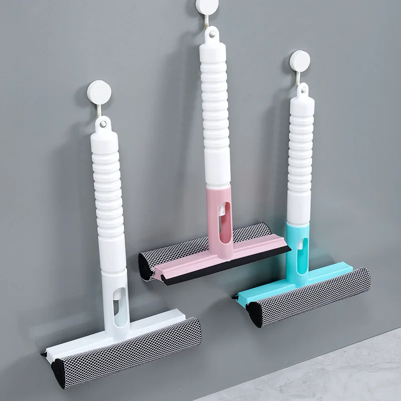 3 In 1 Window Cleaning Brush Glass Wiper for Bathroom Mirror Window With Spray Double-sided Window Cleaner Squeegee Wiper