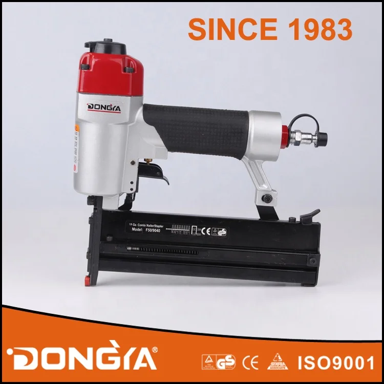 2-in-1 Industrial F50/9040 Combination Air Tacker Pneumatic Air Nailer & Stapler