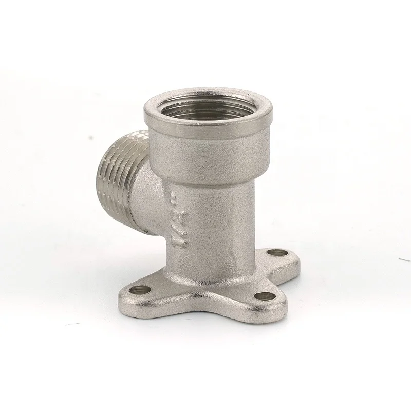 Professional china supplier internal thread water pipe fittings brass backplate elbow