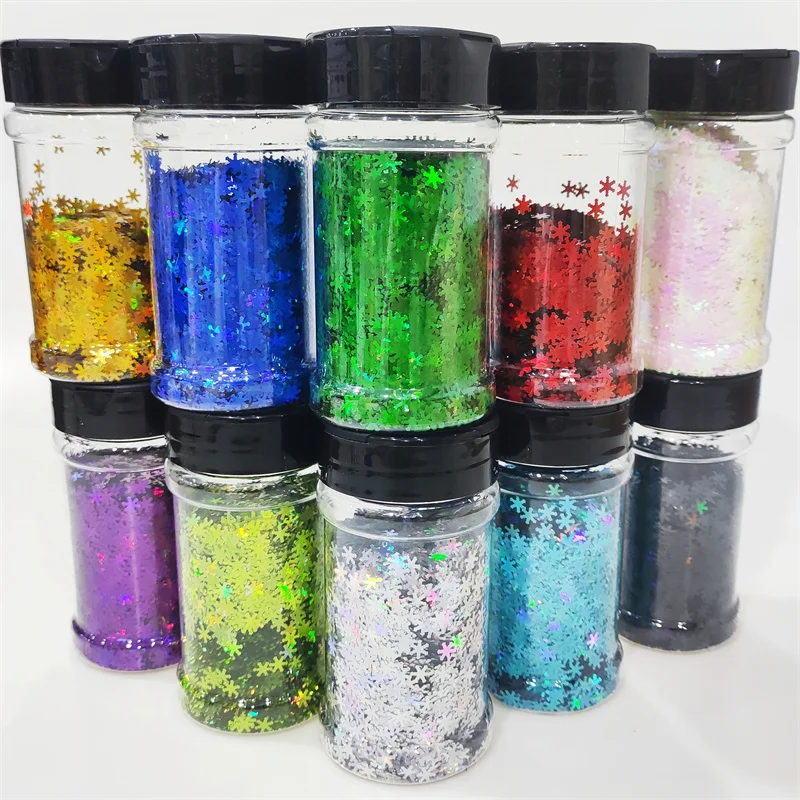 Bulk Wholesale Glitter Christmas Decorations Glitter Christmas Snowflakes Loose Powder Glitter
